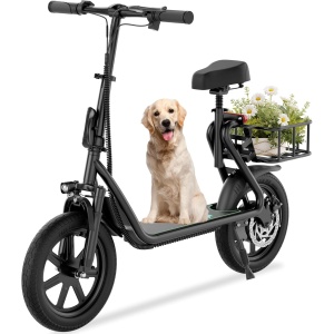 Electric Scooter with Seat for Adults, 40 Miles Range & 28 Mph, 800W Motor Peak 1200W, 10
